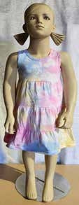 Girls' Layered Tie-Dye Dress – 100% Cotton