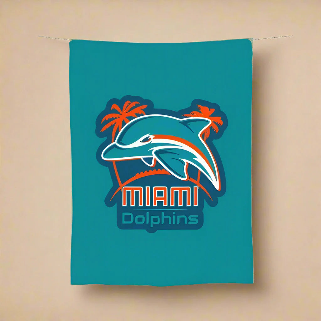 NFL Miami Dolphins Blanket – Extra Large, Cozy Throw with Team Colors & Logo