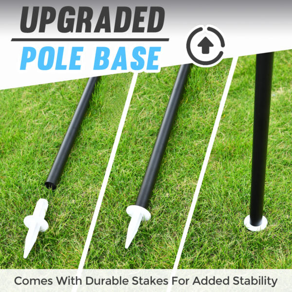 Patiassy Portable Badminton Net Set with Rackets, Shuttlecocks & Carry Bag (White)