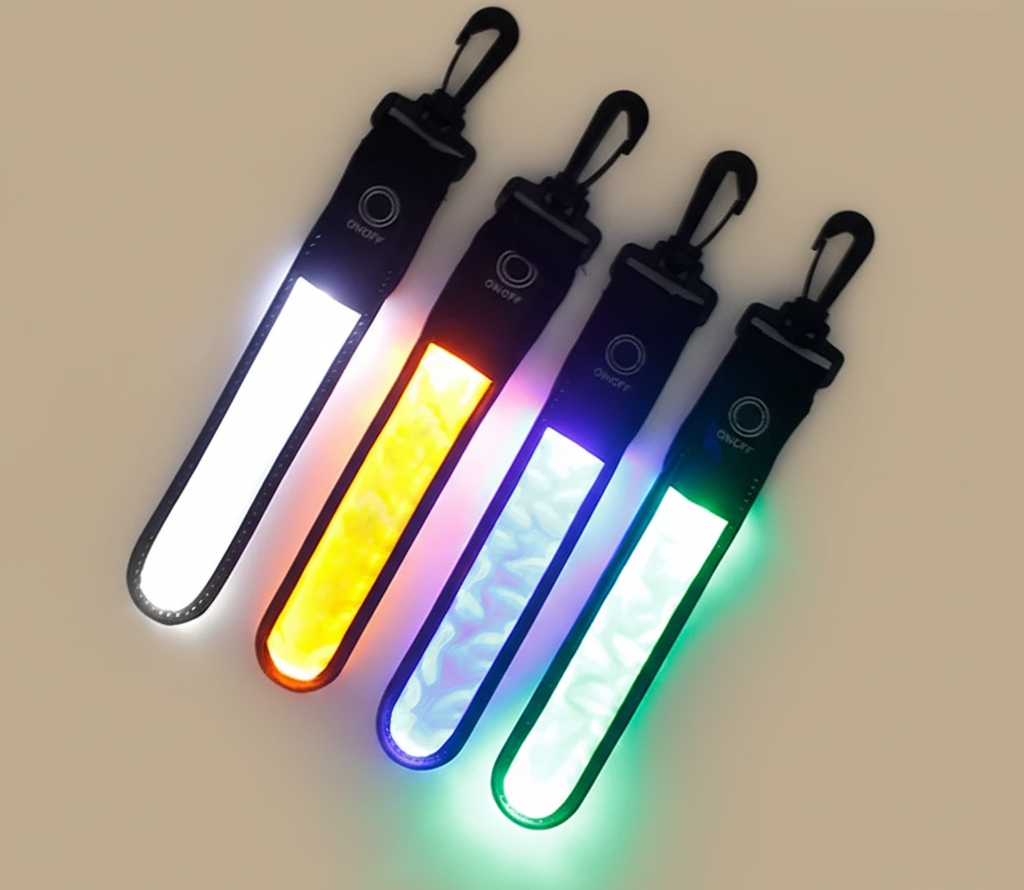 LED Backpack & Bicycle Tail Light – Safety Warning Light (Blue, Red & Green)