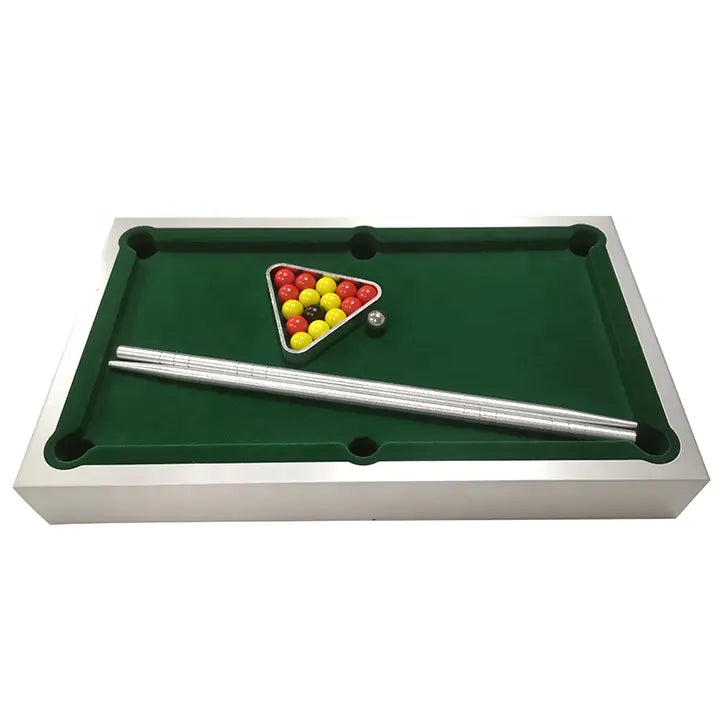 Desktop & Travel Game with & Desktop Aluminum Billiards Table