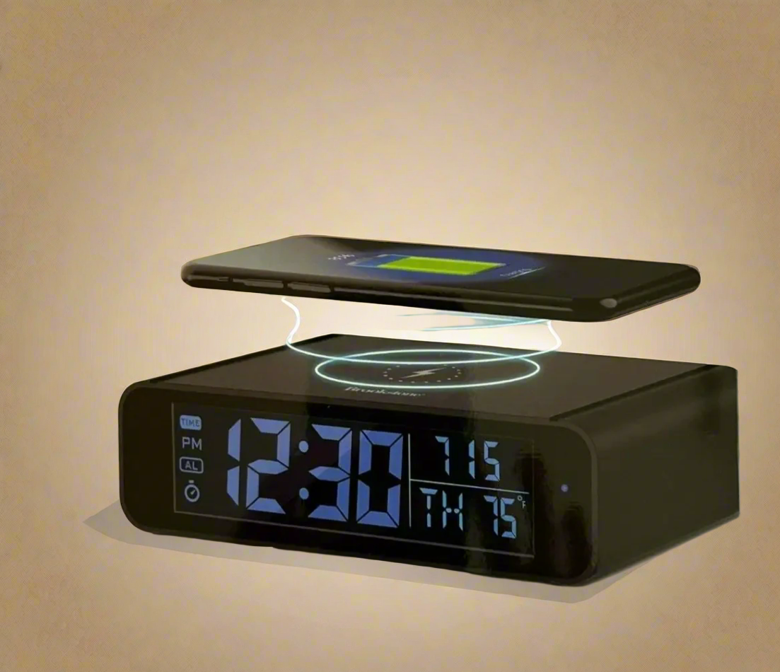 QI WIRELESS CHARGING DIGITAL ALARM CLOCK