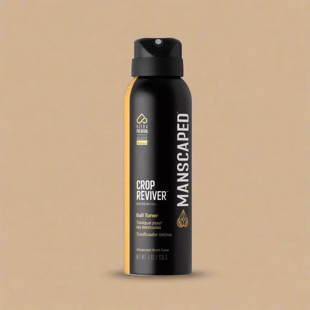 MANSCAPED Crop Reviver Hydrating Men’s Body Toner Spray & Cooling Groin Spritz – 4oz
