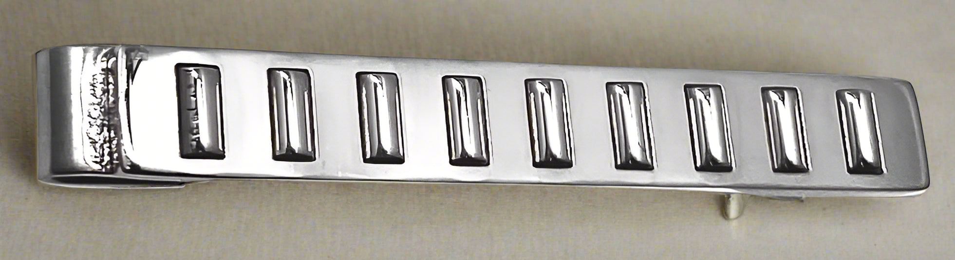 Stainless Steel Money Clip with Slotted Groove Detail