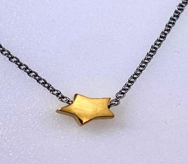 FASHION Gold IP Plated Tiny Star Necklace 16: Chain