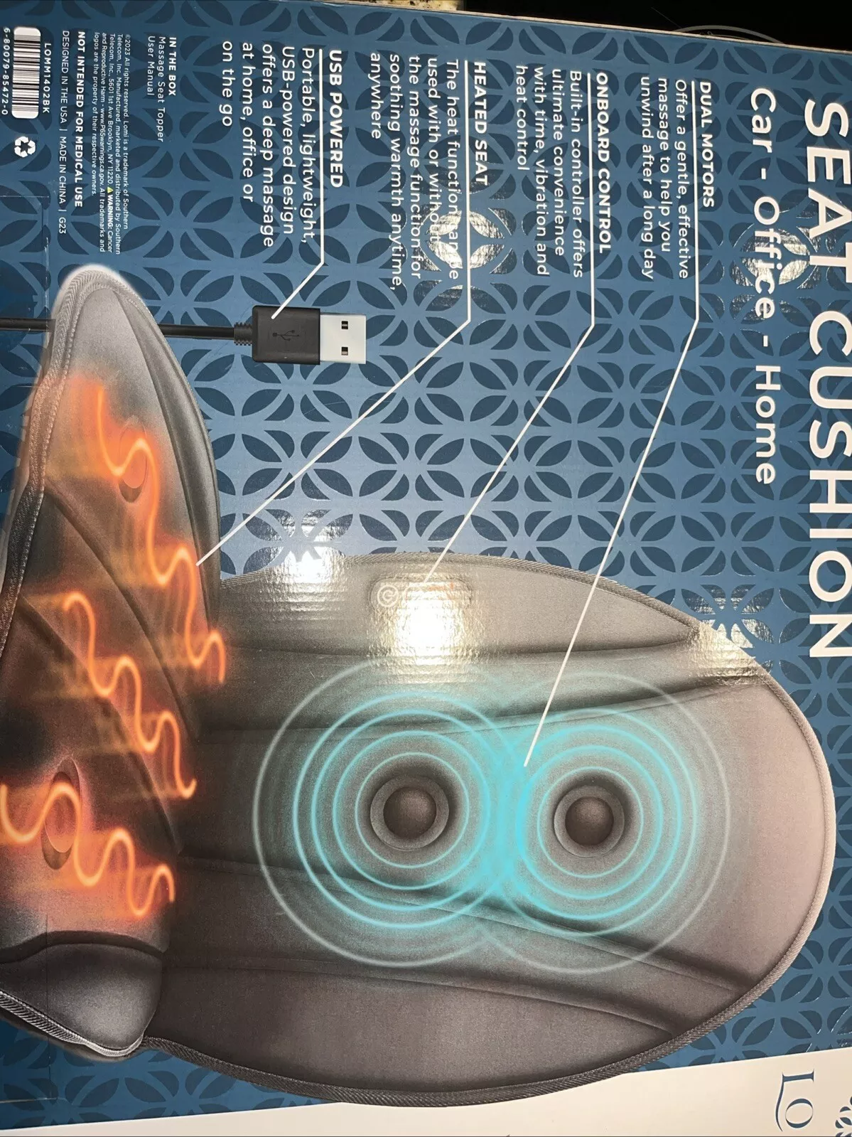 LOMI HEAT & MASSAGING SEAT CUSHION