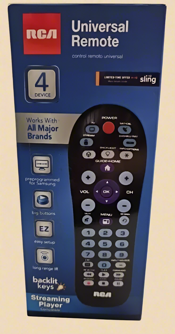 RCA Universal Remote – 4 Device Control with Backlit Keys