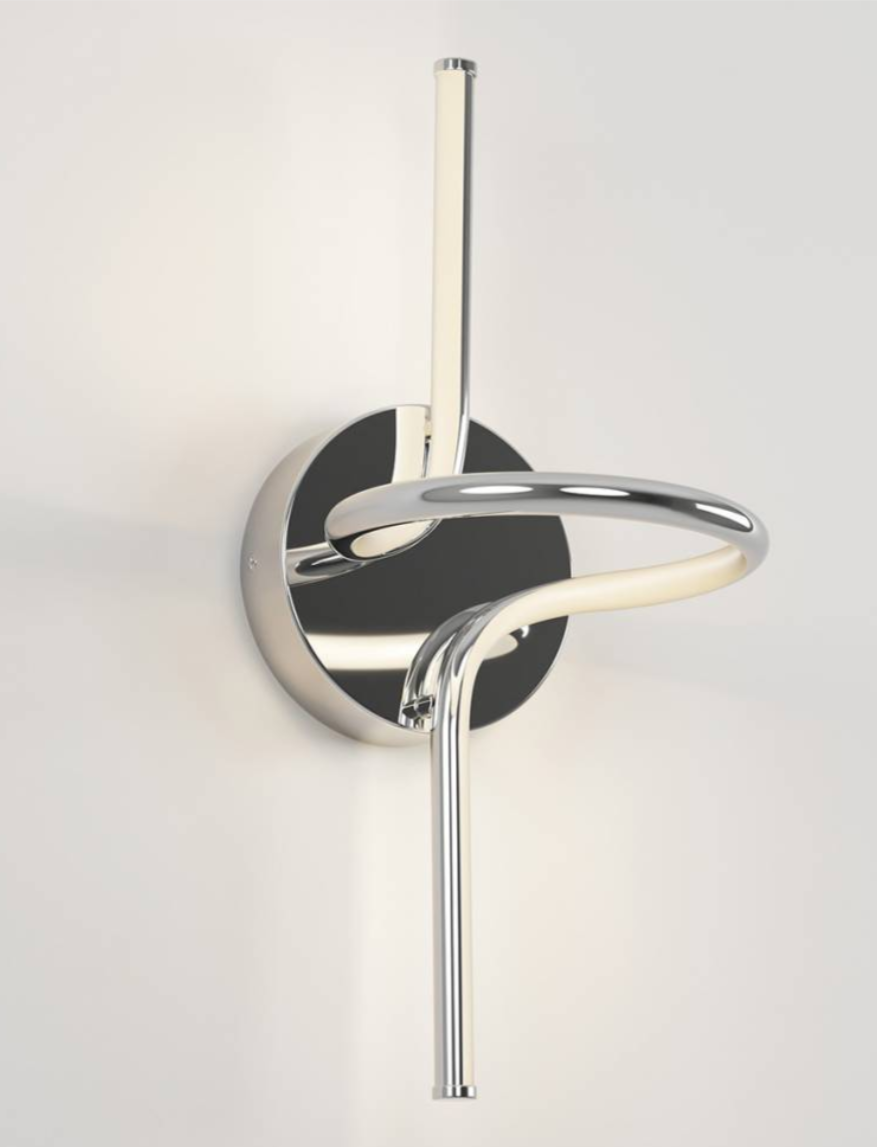 Swirl Integrated LED Wall Sconce – Chrome Finish