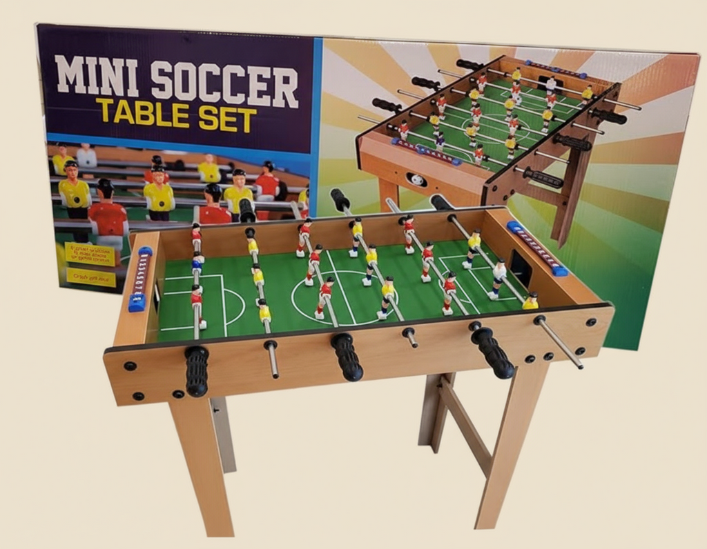 Mini Soccer Foosball Table Set – Sports Arcade Game (30" x 3.25" x 14.5")
