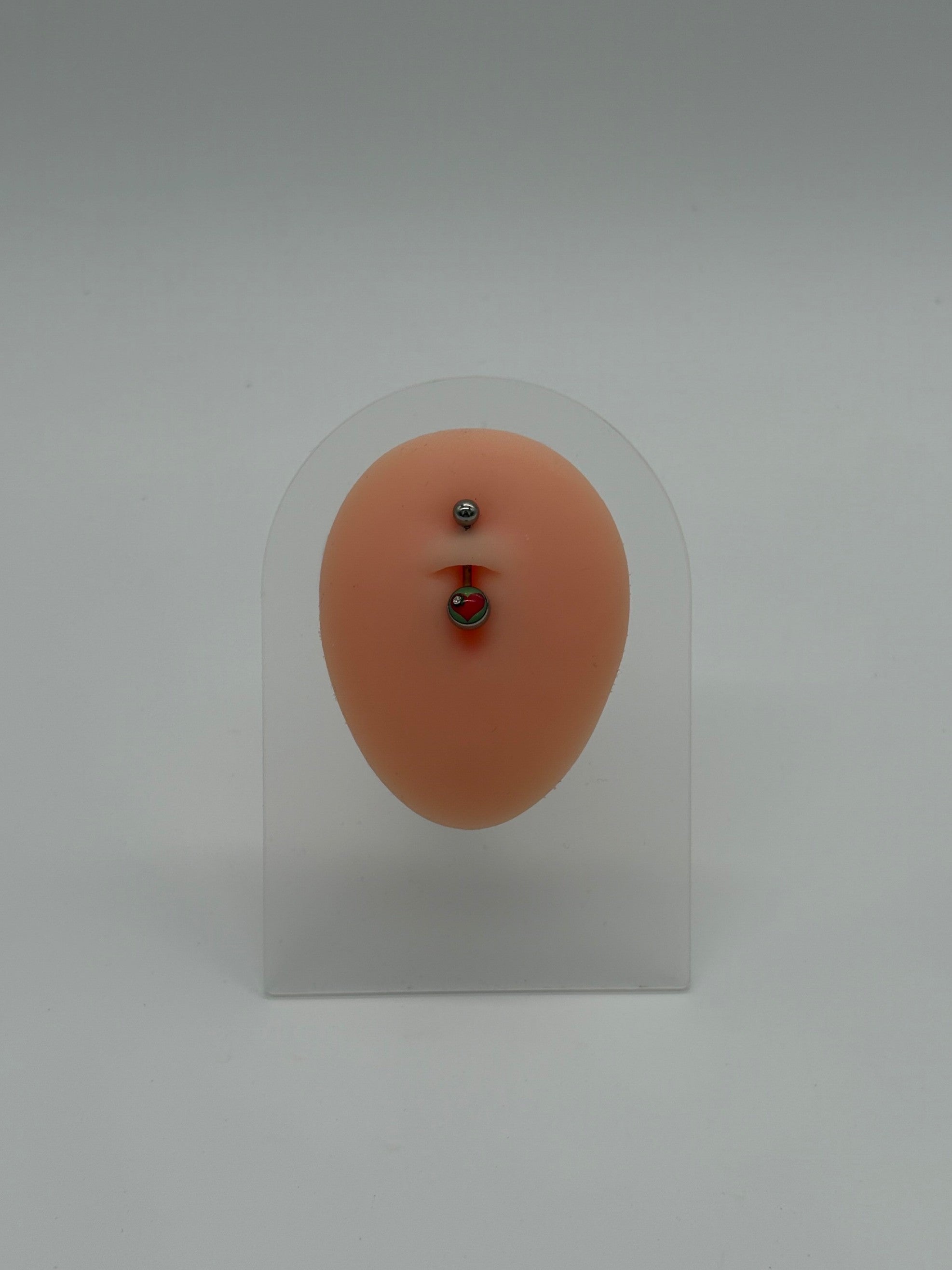 Titanium Heart Logo Belly Button Ring