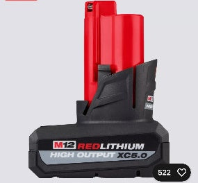 MILWAUKEE FIT M12 RED LITHIUM HIGH OUTPUT XC5.0 TOOL