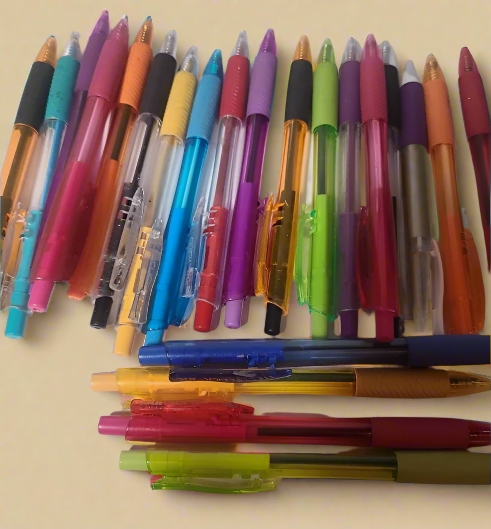 Inc. Clip Clicks Ballpoint Pens – 22 Count (2 Packs) – Assorted Ink & Barrel Colors