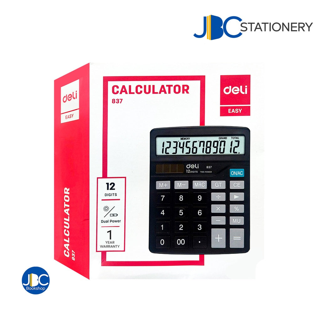 DELI 837ES Calculator – Black