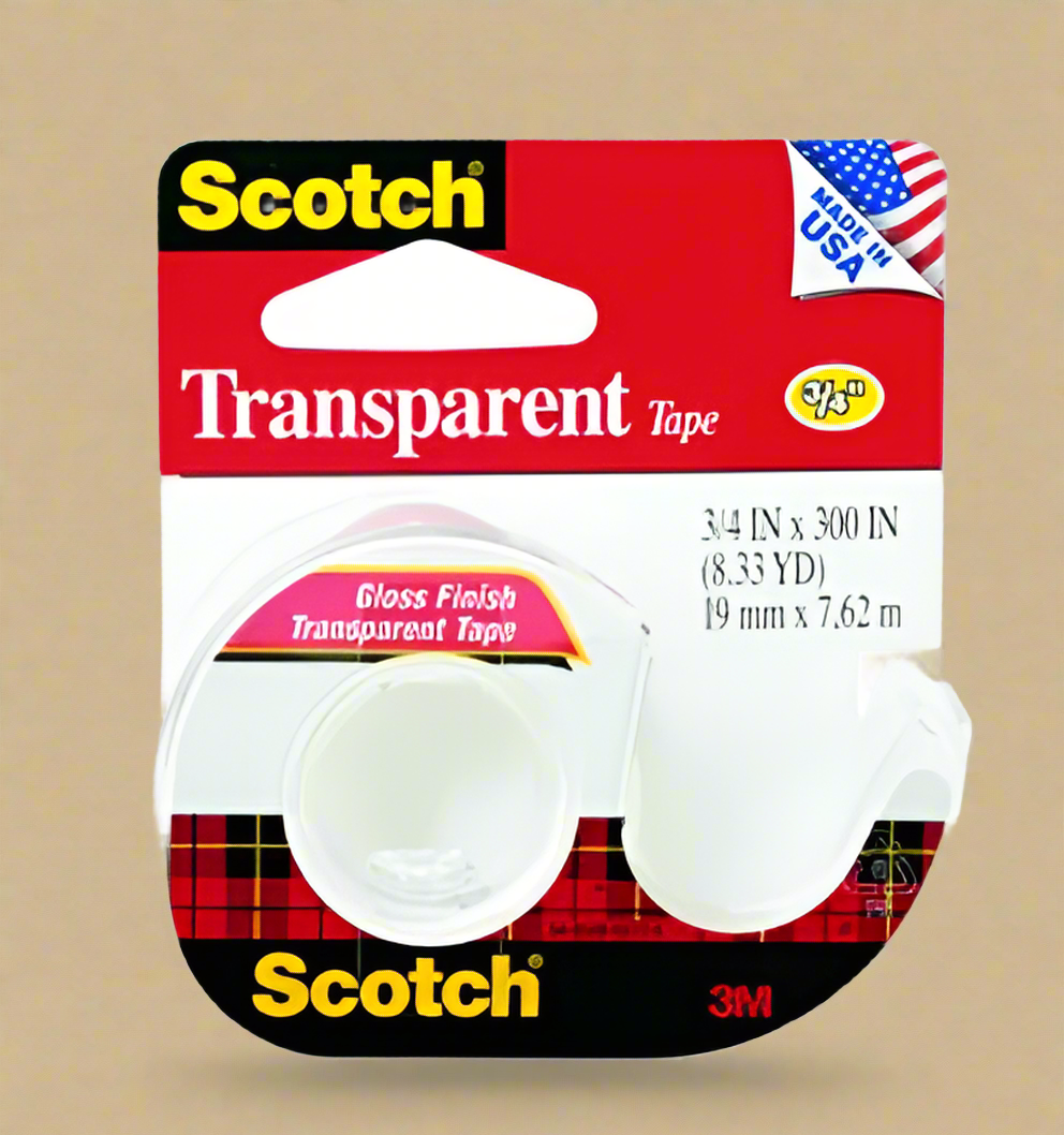 Scotch Transparent Tape 3-Pack (157S), 3/4" x 300"