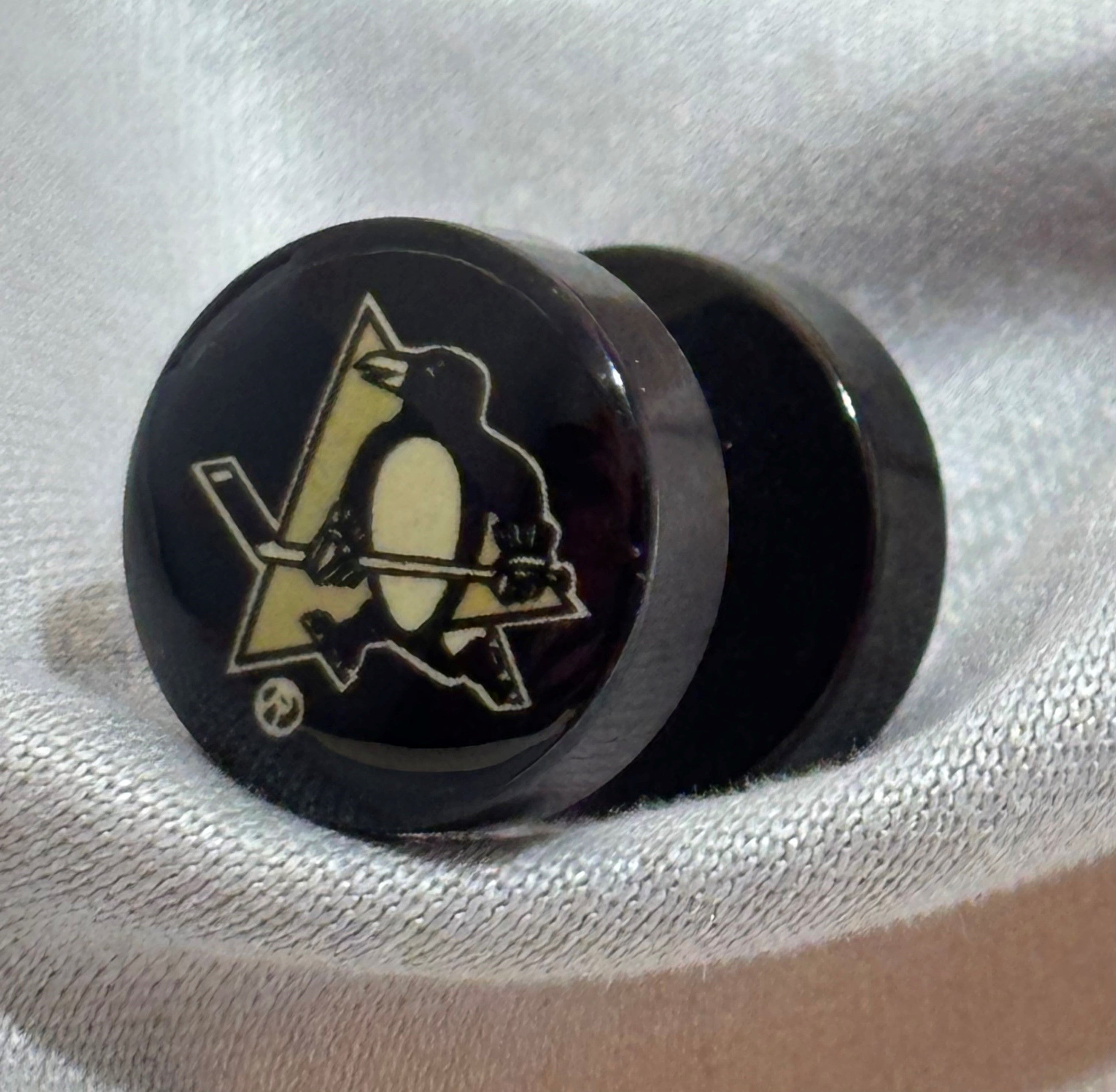 Pittsburgh Penguins NHL Stainless Steel Ear Plugs – Pair