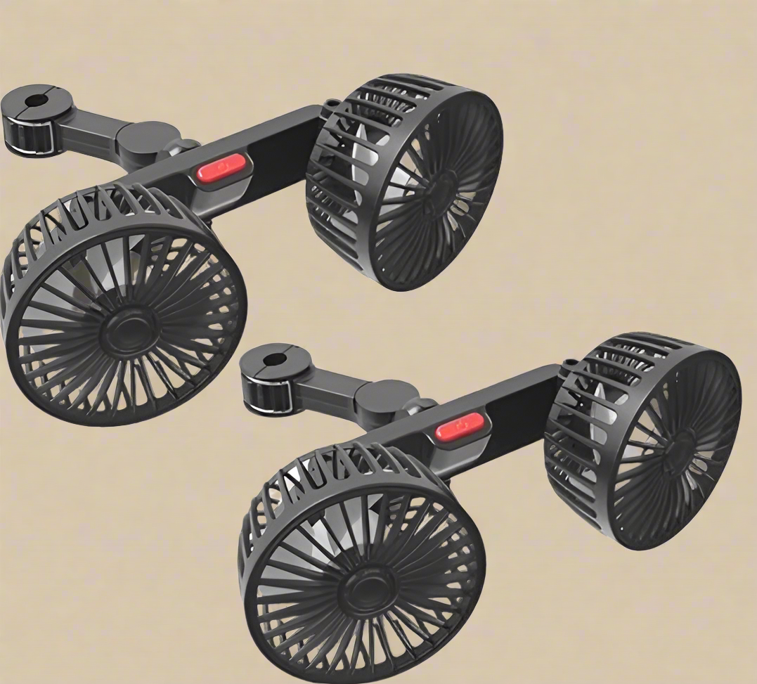 Car Rear Dual Fan F4207 – USB Interface Multifunctional Car Fan