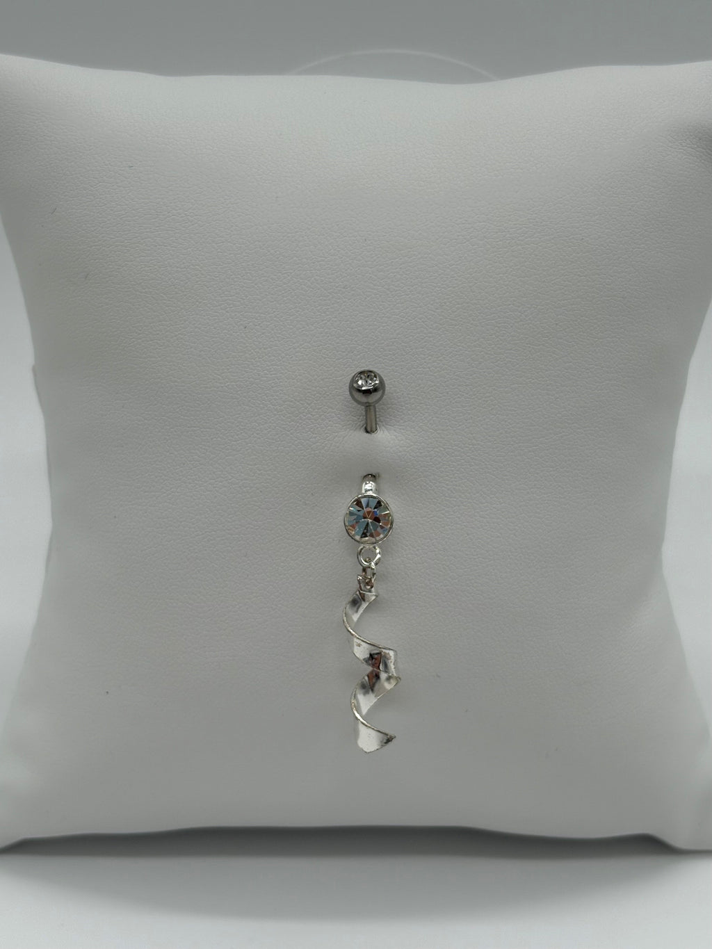 Sparkle Spiral Twister Belly Button Ring