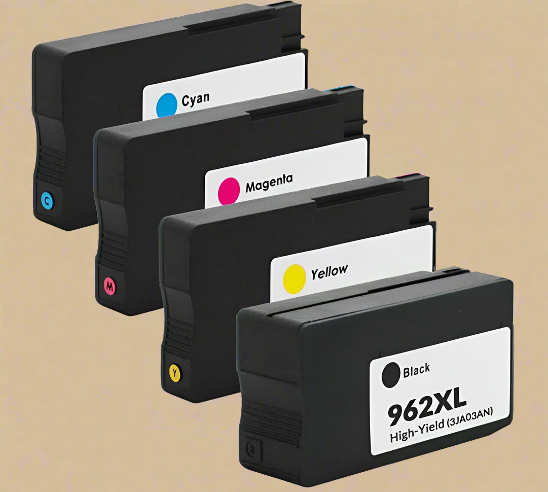 HP 962XL High-Yield Ink Cartridges – 4-Pack Replacement for HP 962 (Black, Cyan, Magenta, Yellow)
