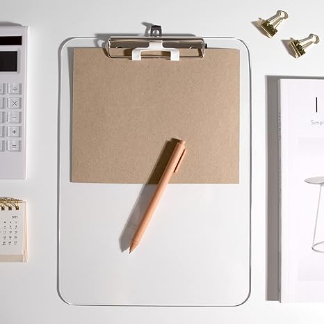 MDF Clipboard Set – Brown & White (2-Pack, 12.52" × 8.976")