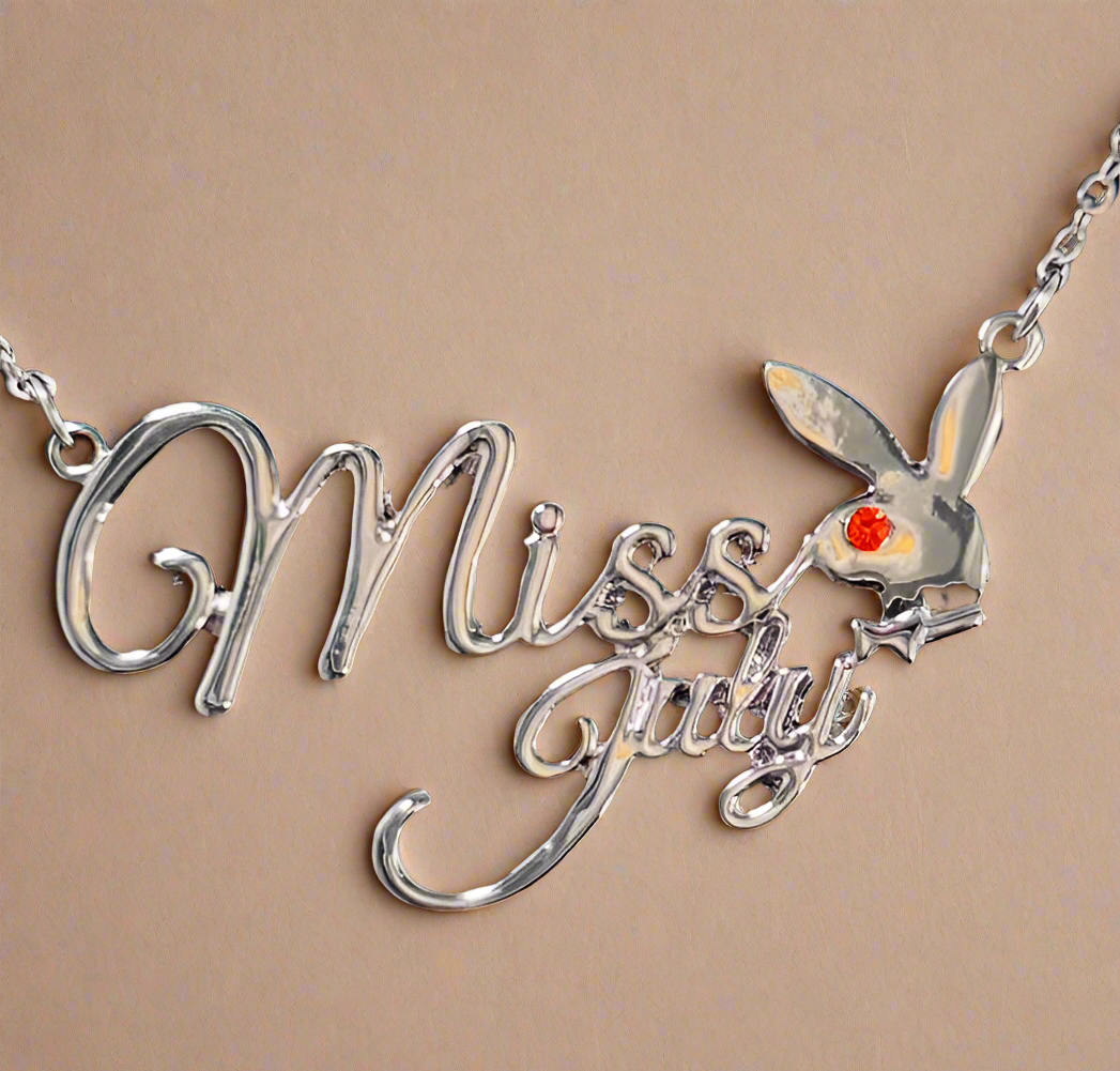 PLAYBOY MISS July w/BIRTH MONTH STONE Necklace jewelry
