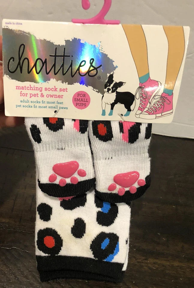 Cheetah Matching Pet & Owner Socks – Cozy Animal Print Gripper Set