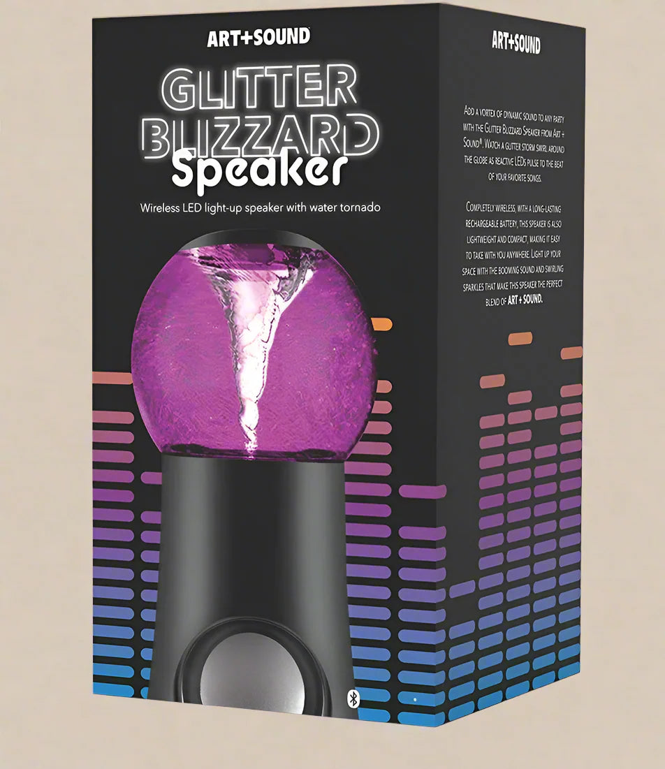 ART-SOUND GLITTER BLIZZARD SPEAKER WIRELESS LED LIGHT-UP SPEAKER WITH WATER TORNADO
